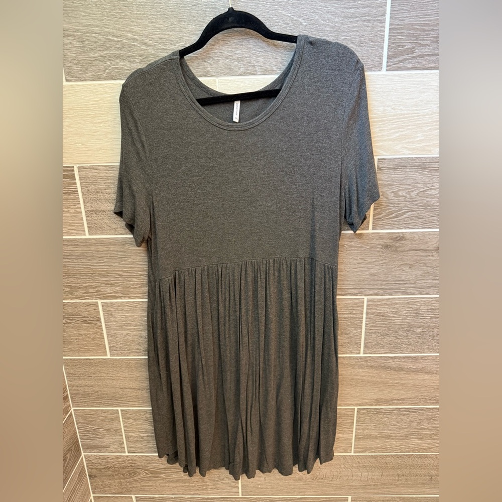 Casual Dress Summer Short Sleeve Dress Hide Loose Fit Sundress with Pockets 2XL